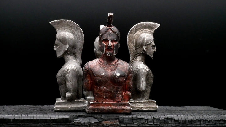 Büste, Leonidas, König von Sparta 300, Zinn