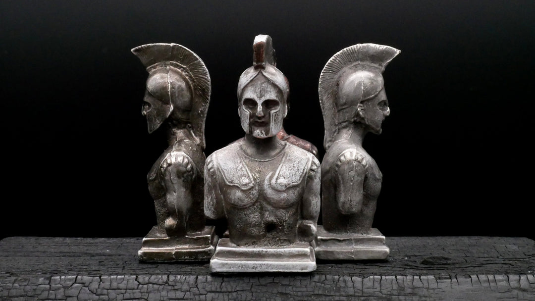 Büste, Leonidas, König von Sparta 300, Zinn
