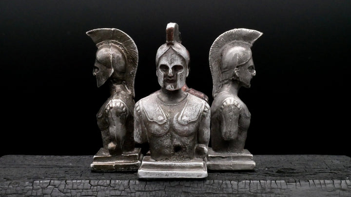 Büste, Leonidas, König von Sparta 300, Zinn