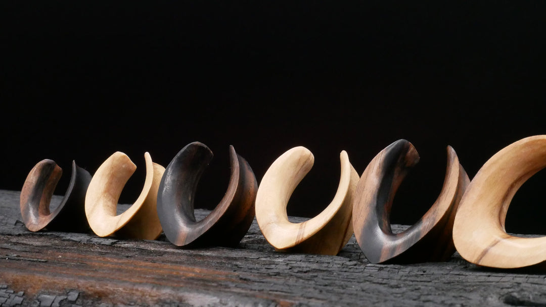 1x Saddle Tunnel aus Narra/Olive Wood - C2