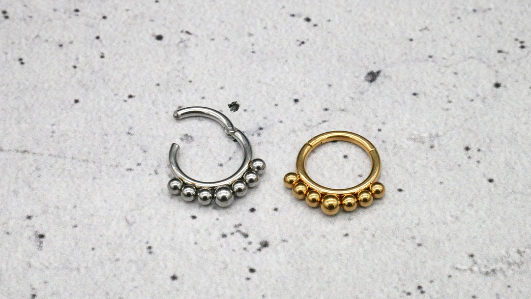 Piercing Ring Chirurgenstahl Gold Silber - 1N/16
