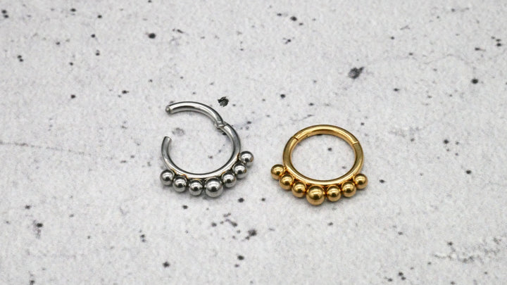 Piercing Ring Chirurgenstahl Gold Silber - 1N/16