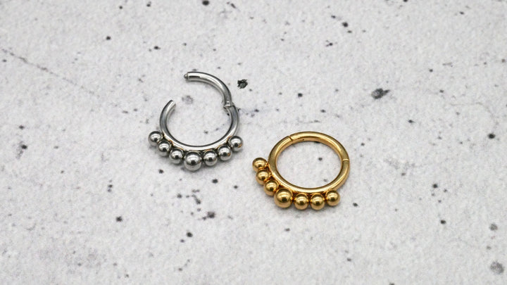 Piercing Ring Chirurgenstahl Gold Silber - 1N/16