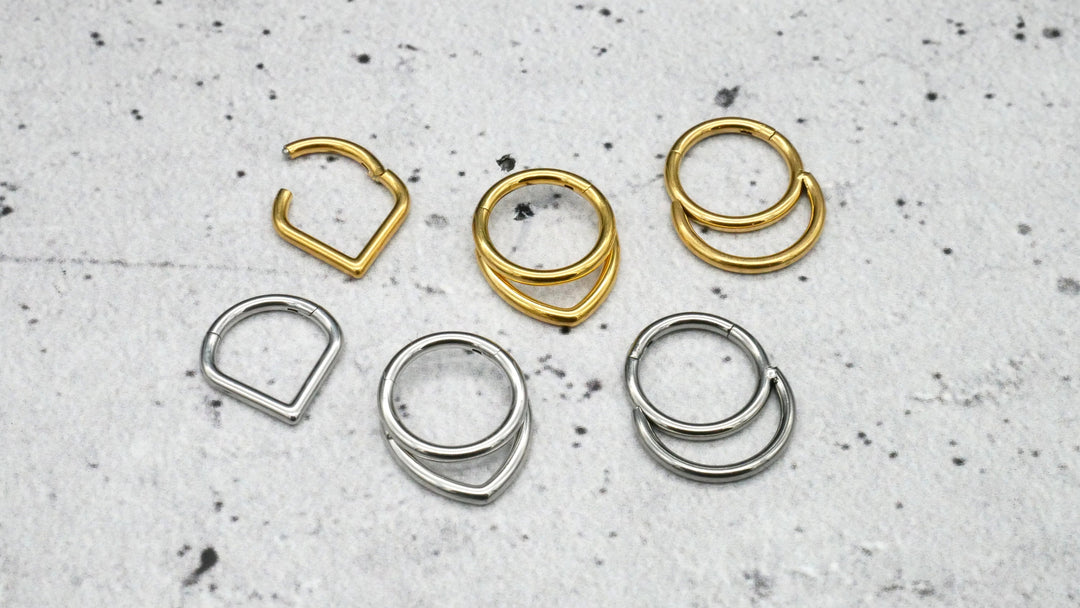 Piercing Ring Chirurgenstahl Gold Silber - 1N/18