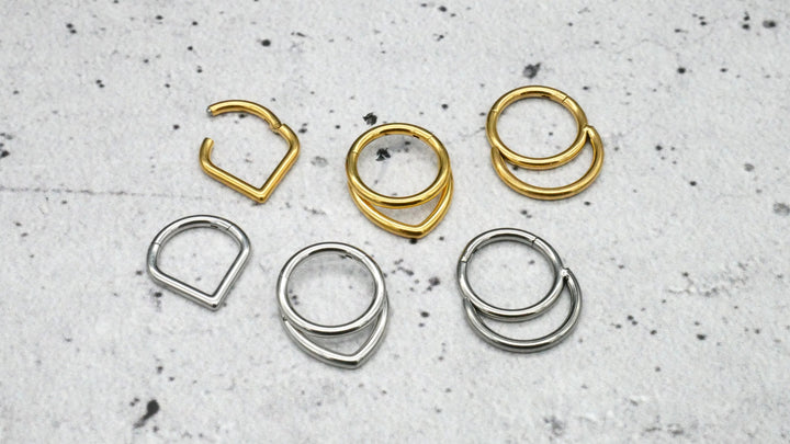 Piercing Ring Chirurgenstahl Gold Silber - 1N/18