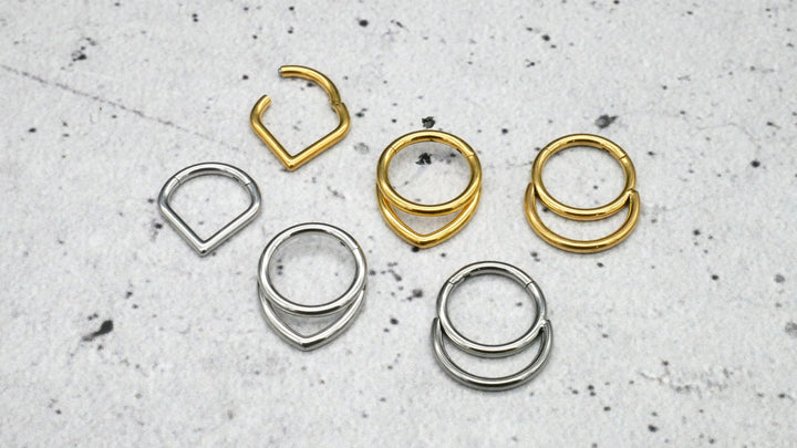 Piercing Ring Chirurgenstahl Gold Silber - 1N/18