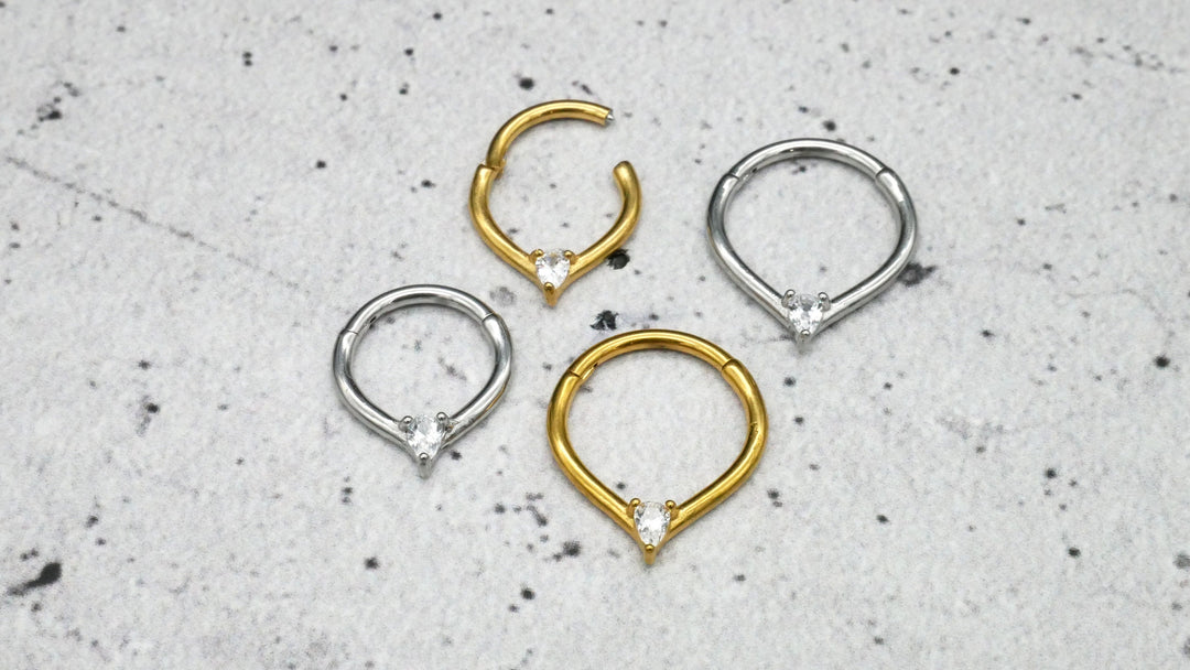 Piercing Ring Chirurgenstahl Gold Silber - 1N/16