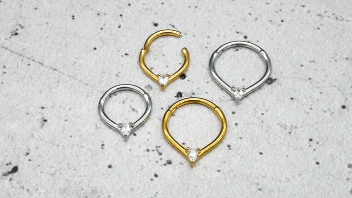 Piercing Ring Chirurgenstahl Gold Silber - 1N/16