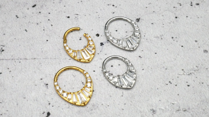 Piercing Ring Chirurgenstahl Gold Silber - 1N/18