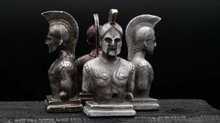 Büste, Leonidas, König von Sparta 300, Zinn