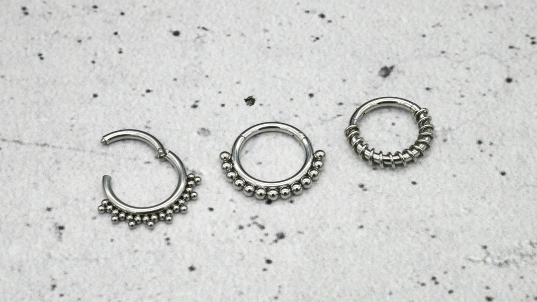 Chirurgenstashl Piercing Ring Silber - 1N/16