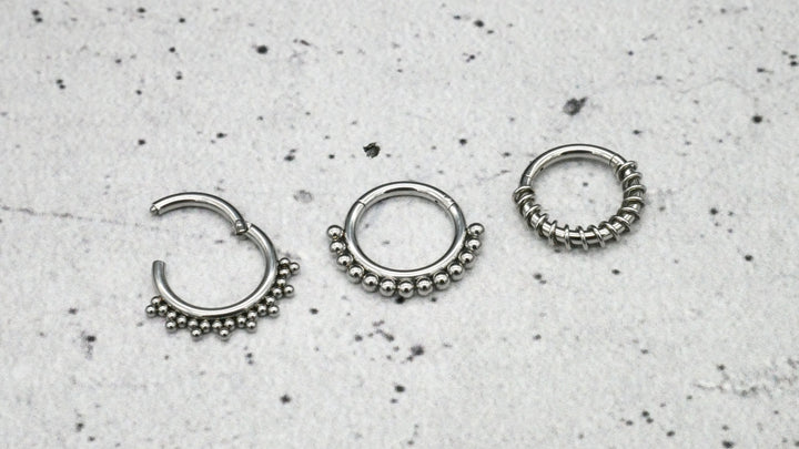 Chirurgenstashl Piercing Ring Silber - 1N/16