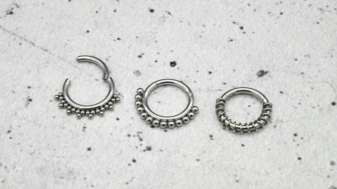 Chirurgenstashl Piercing Ring Silber - 1N/16