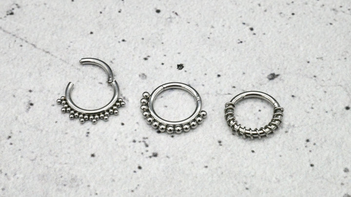 Chirurgenstashl Piercing Ring Silber - 1N/16