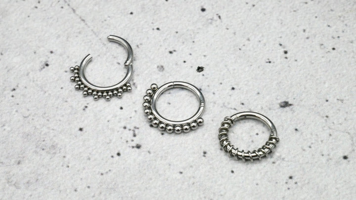 Chirurgenstashl Piercing Ring Silber - 1N/16