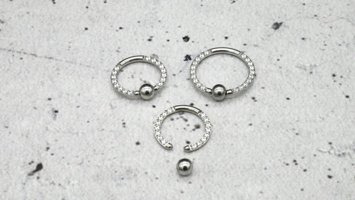 Chirurgenstashl Piercing Ring Silber - 1N/16