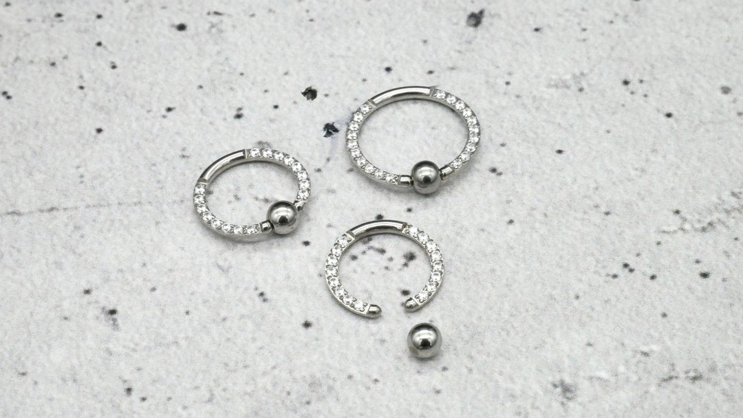 Chirurgenstashl Piercing Ring Silber - 1N/16