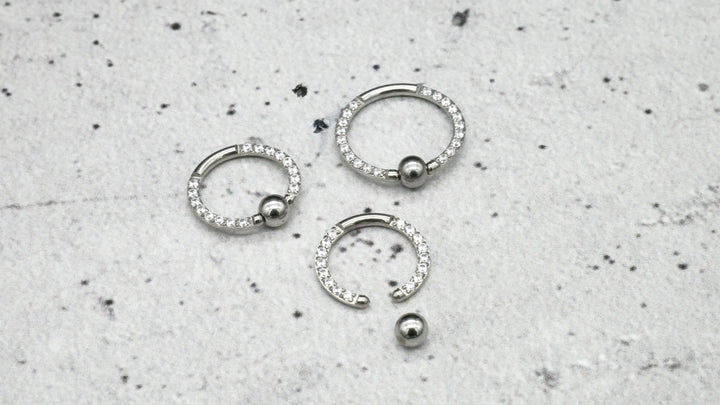 Chirurgenstashl Piercing Ring Silber - 1N/16