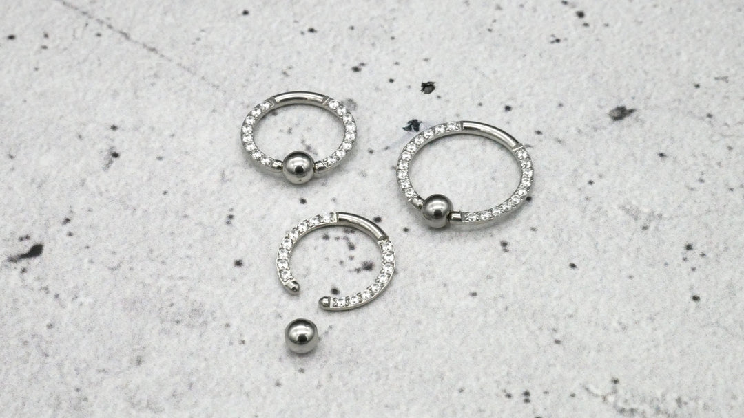 Chirurgenstashl Piercing Ring Silber - 1N/16
