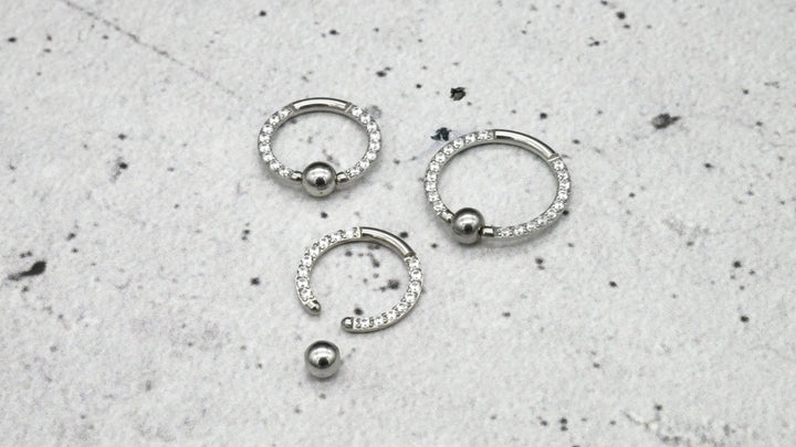 Chirurgenstashl Piercing Ring Silber - 1N/16
