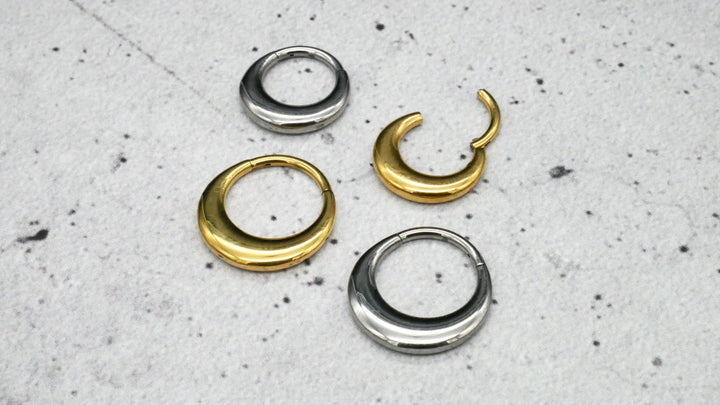 Piercing Ring Chirurgenstahl Gold Silber - 1O/15
