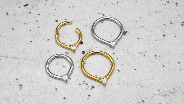 Piercing Ring Chirurgenstahl Gold Silber - 1N/16