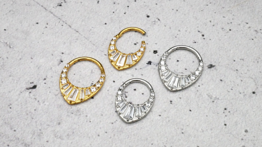 Piercing Ring Chirurgenstahl Gold Silber - 1N/18