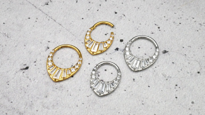 Piercing Ring Chirurgenstahl Gold Silber - 1N/18