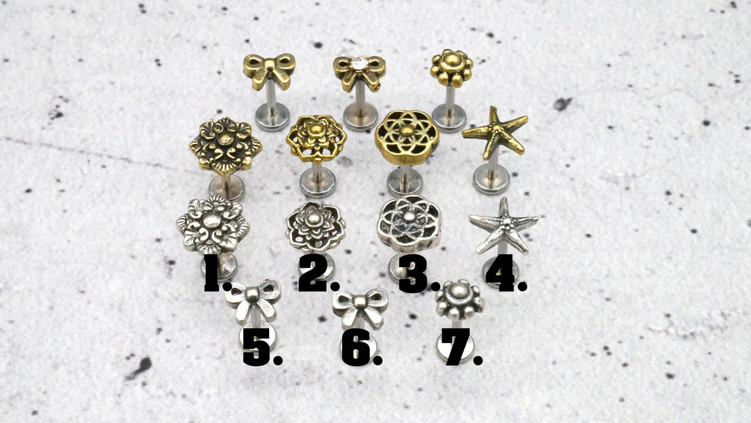 Piercing Labret/Medusa/Ohrstecker Chirurgenstahl 1O/04