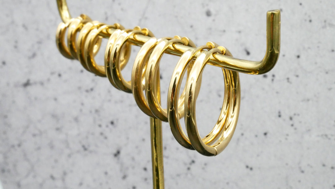 Paar Ohrringe Creolen in Gold und Silber - BB-4