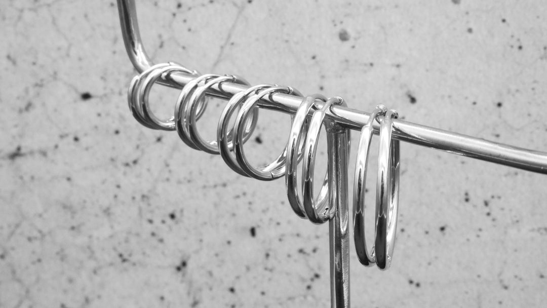 Paar Ohrringe Creolen in Gold und Silber - BB-4