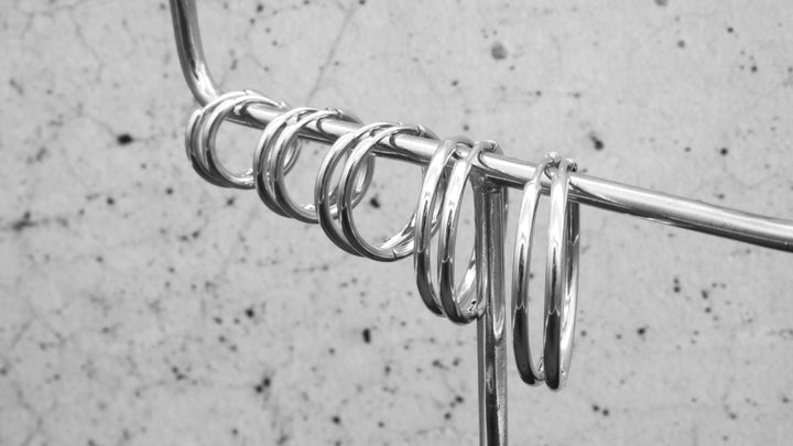 Paar Ohrringe Creolen in Gold und Silber - BB-4