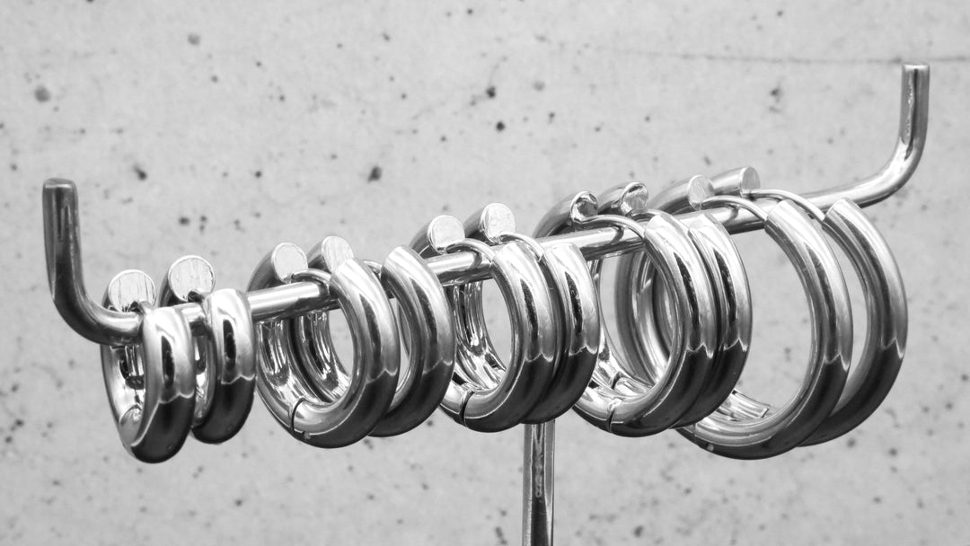 Paar Ohrringe Creolen in Gold und Silber - BB-4