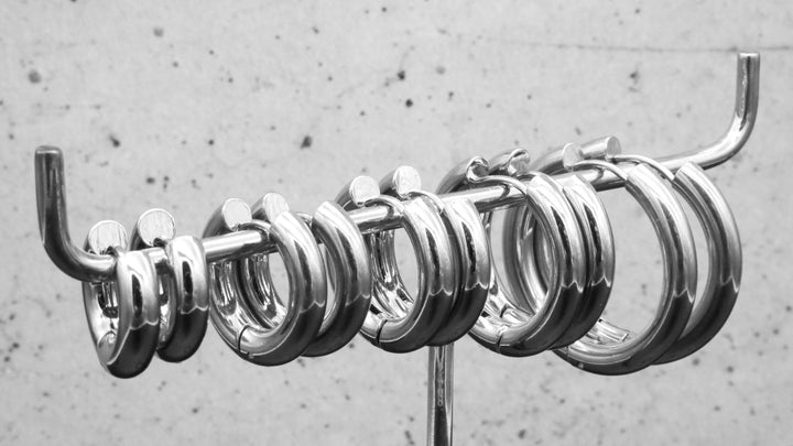 Paar Ohrringe Creolen in Gold und Silber - BB-4