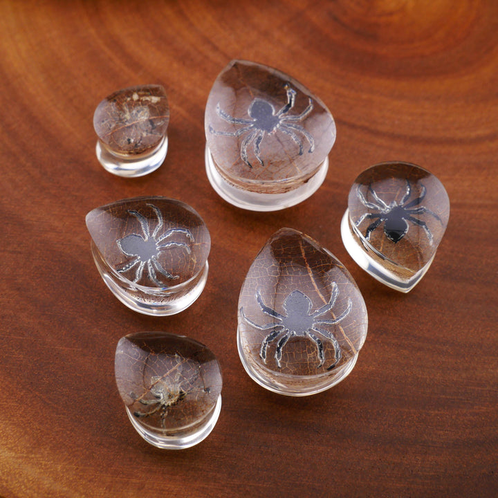 1x Teardrop Plug Epoxidharz Spider 14-25mm - E2
