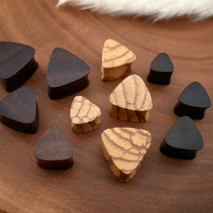 1x Triangle Plug aus Holz 4-25mm - P1