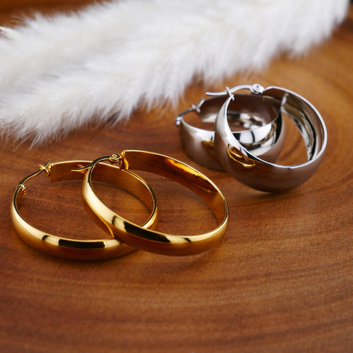 Ohrringe Creolen in Gold und Silber - EE-4
