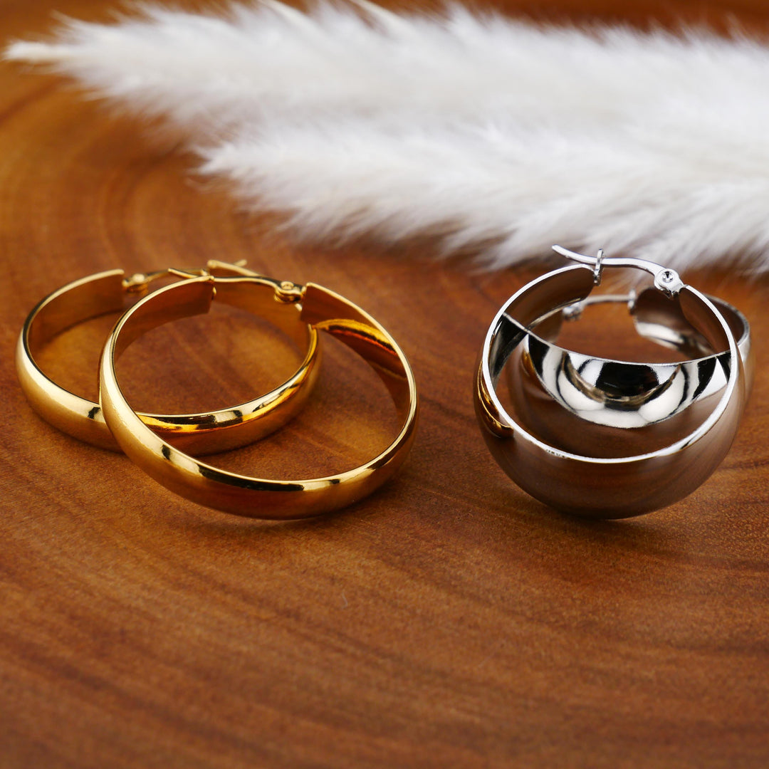 Ohrringe Creolen in Gold und Silber - EE-4