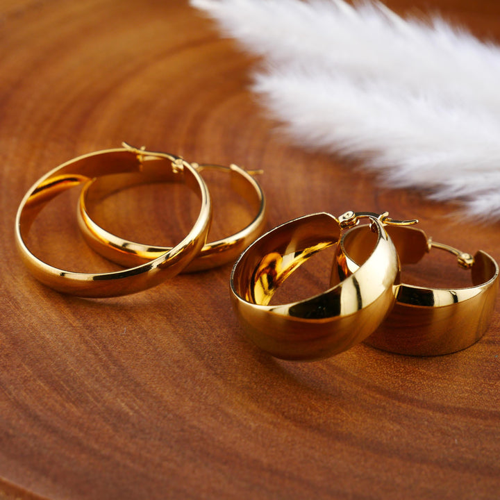 Ohrringe Creolen in Gold und Silber - EE-4