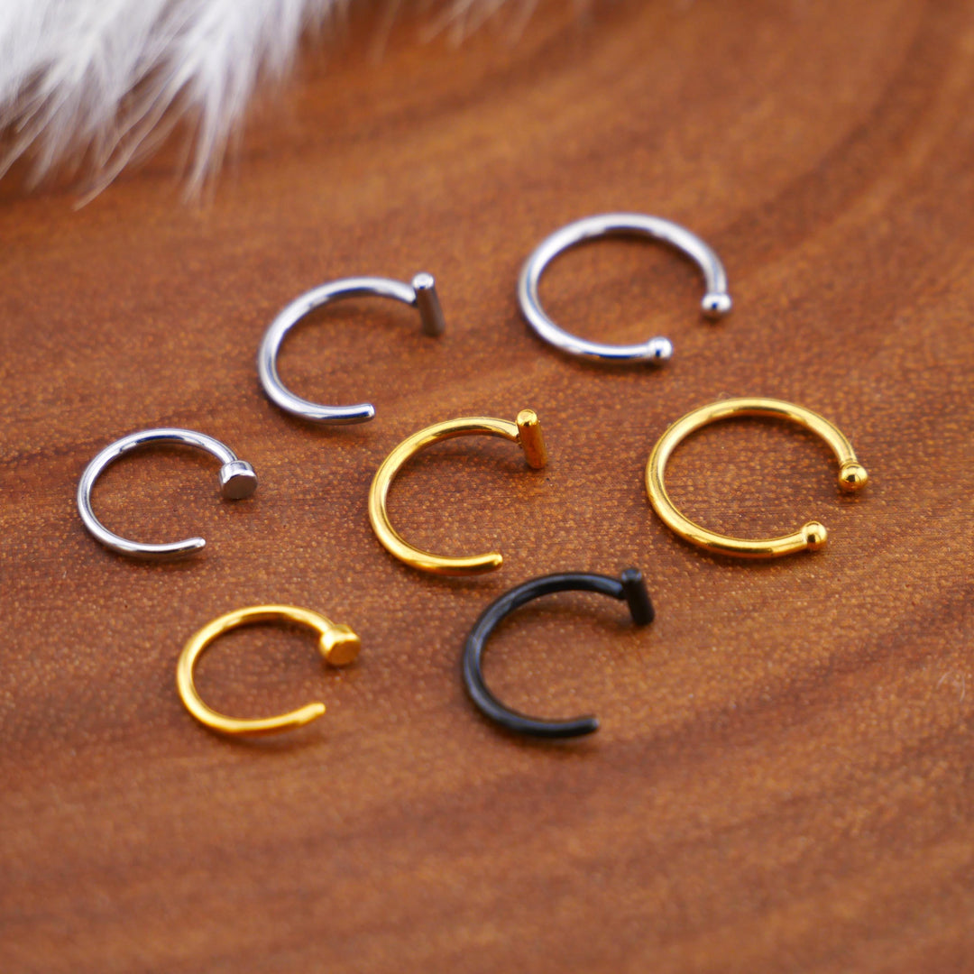 Fake Piercing Ring Chirurgenstahl Gold Silber - 1K/20