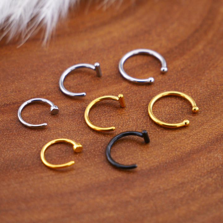 Fake Piercing Ring Chirurgenstahl Gold Silber - 1K/20