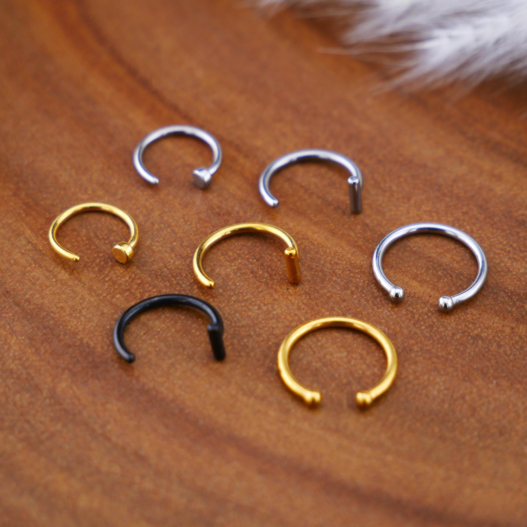 Fake Piercing Ring Chirurgenstahl Gold Silber - 1K/20