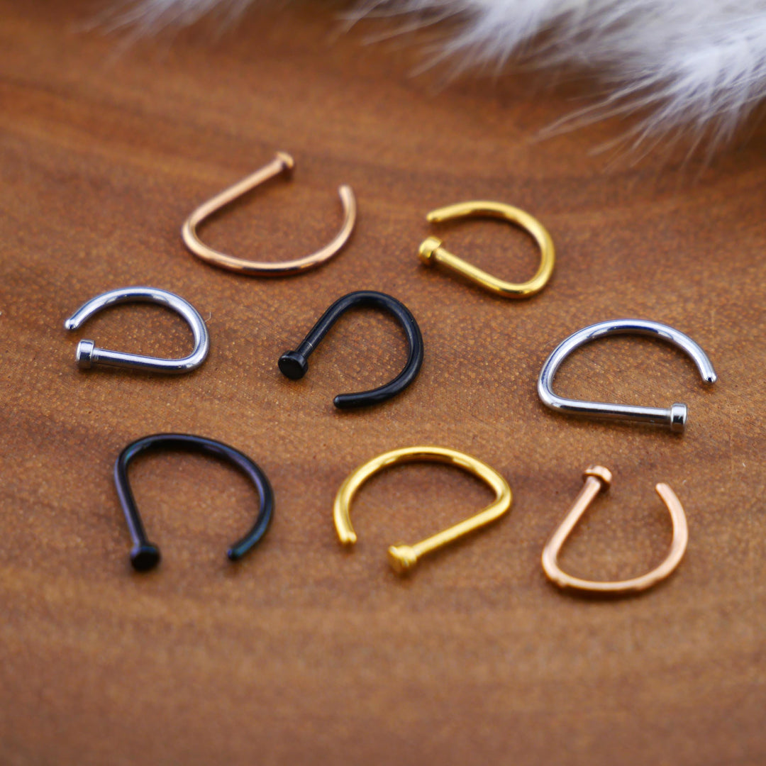 Fake Piercing Ring Chirurgenstahl Gold Silber - 1K/20