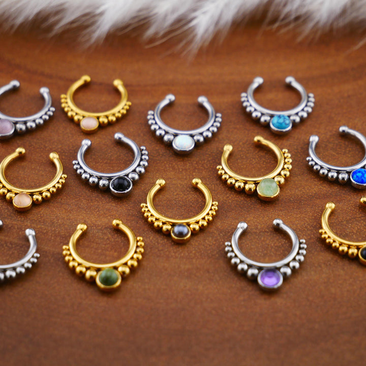 Fake Piercing Septum Chirurgenstahl - 1G/12
