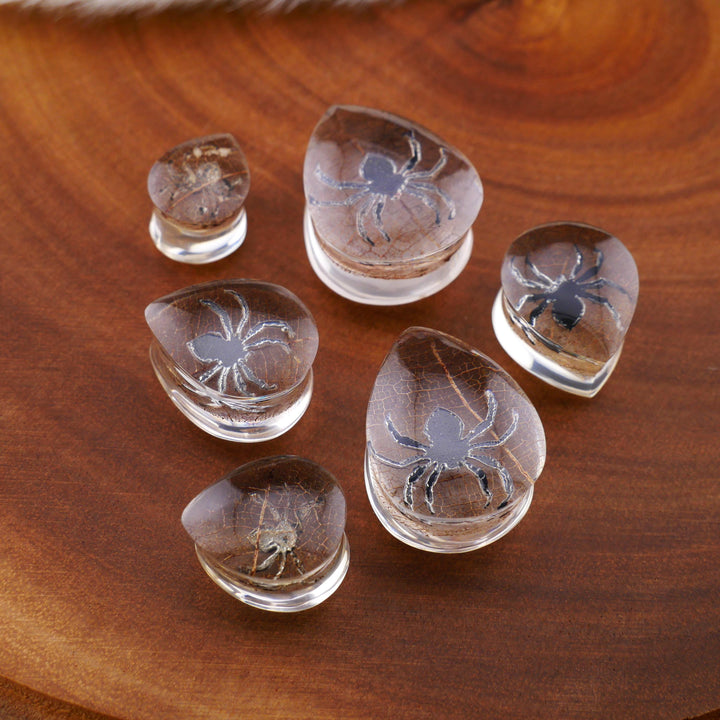 1x Teardrop Plug Epoxidharz Spider 14-25mm - E2