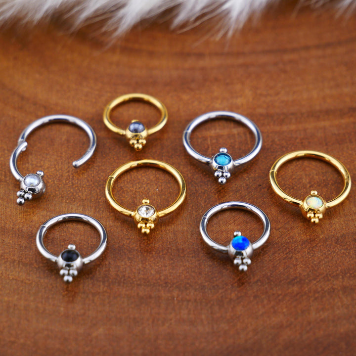 Piercing Ring Klicker Gold Silber - 1O/13