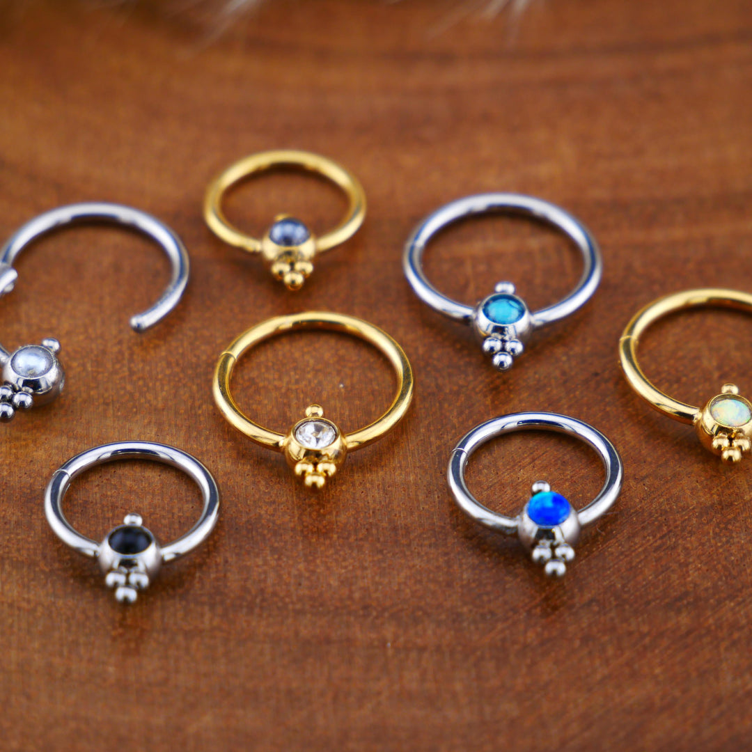 Piercing Ring Klicker Gold Silber - 1O/13