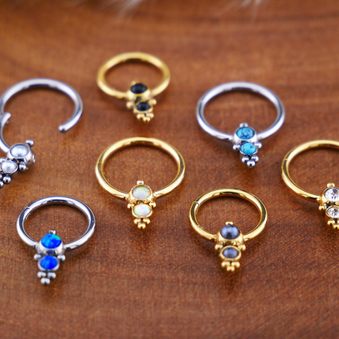 Piercing Ring Klicker Gold Silber - 1O/14