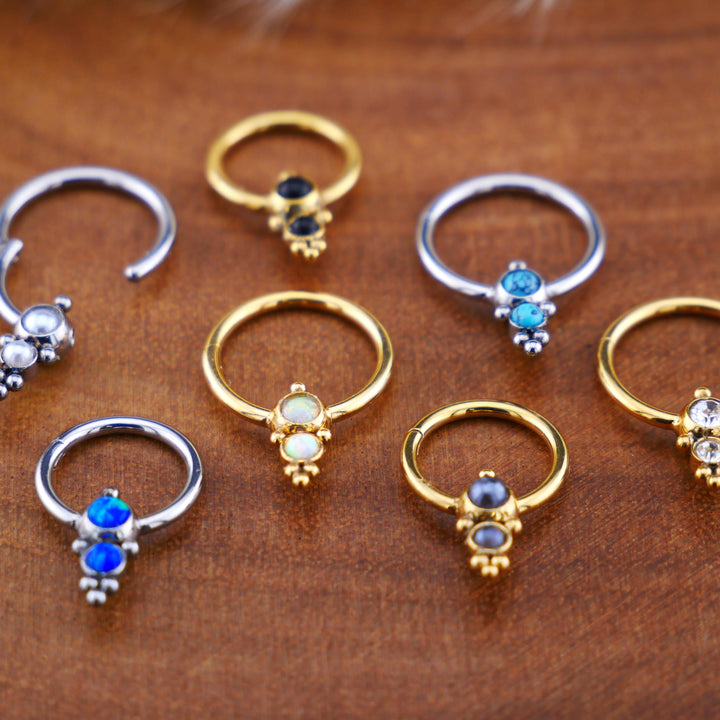 Piercing Ring Klicker Gold Silber - 1O/14