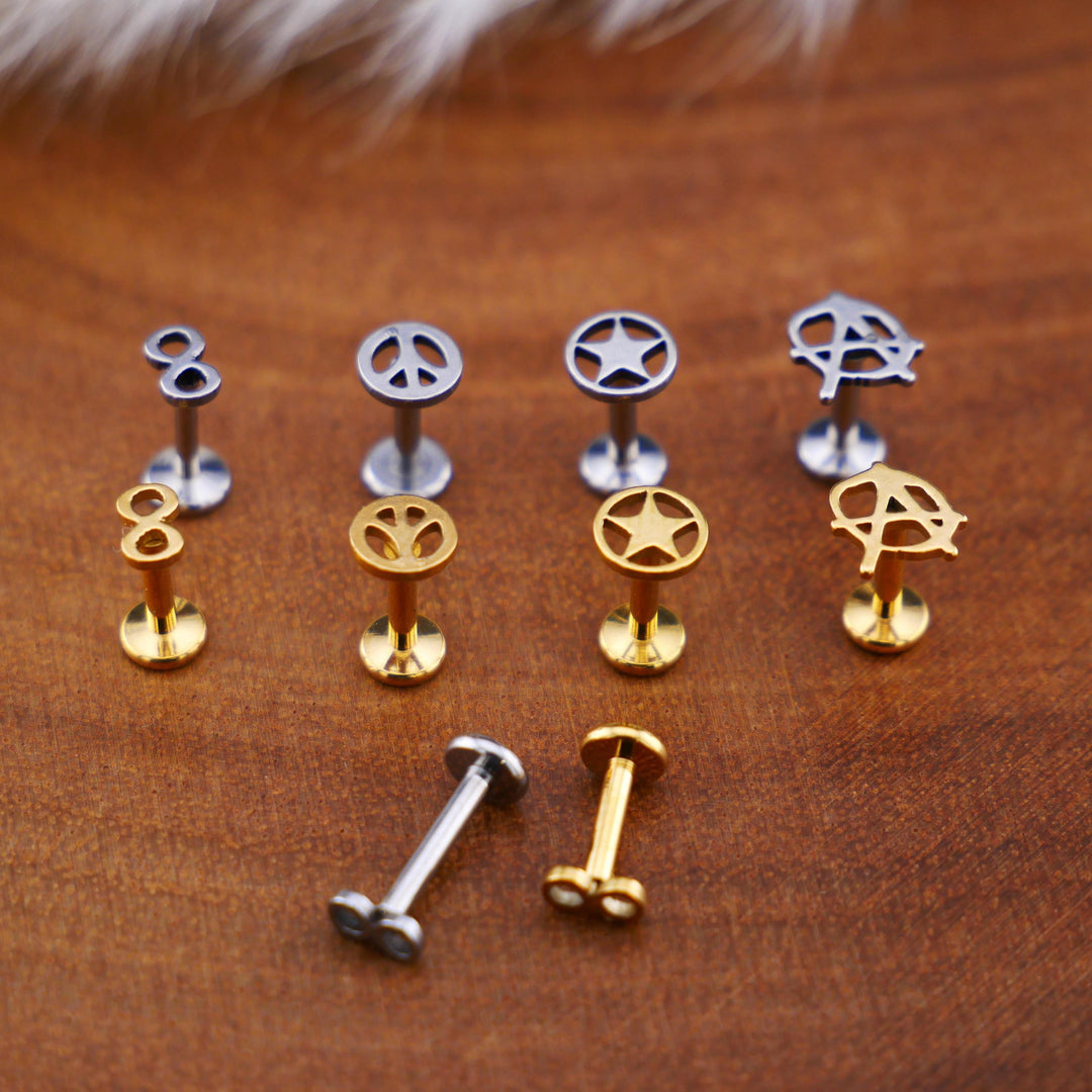 Piercing Stecker Labret aus Chirurgenstahl - 1Q/03